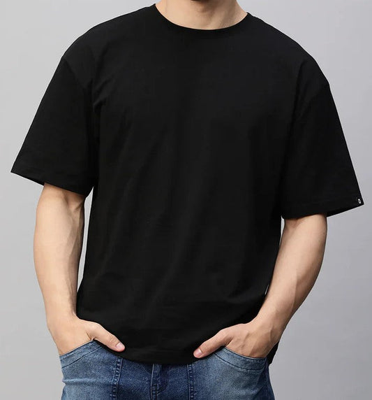 PLAIN BLACK OVERSIZED T-SHIRT