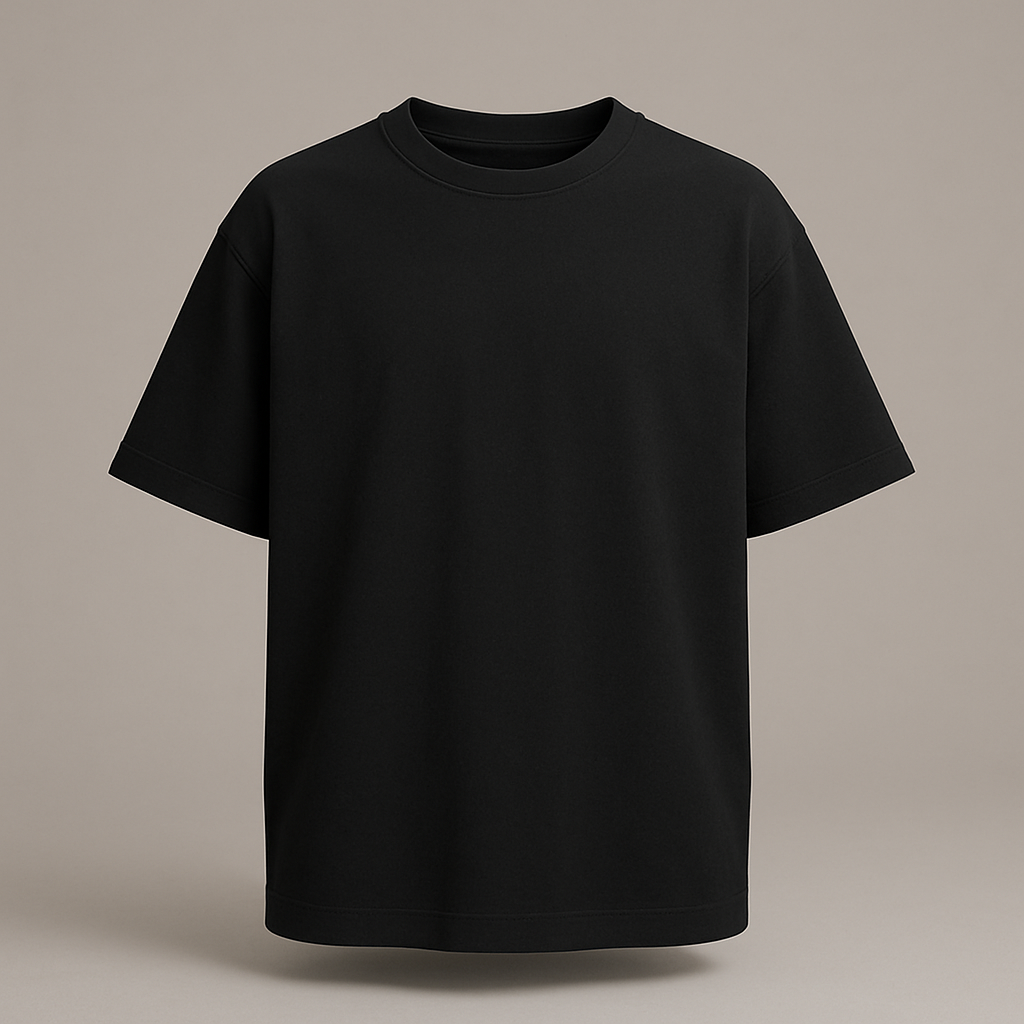 PLAIN BLACK OVERSIZED T-SHIRT