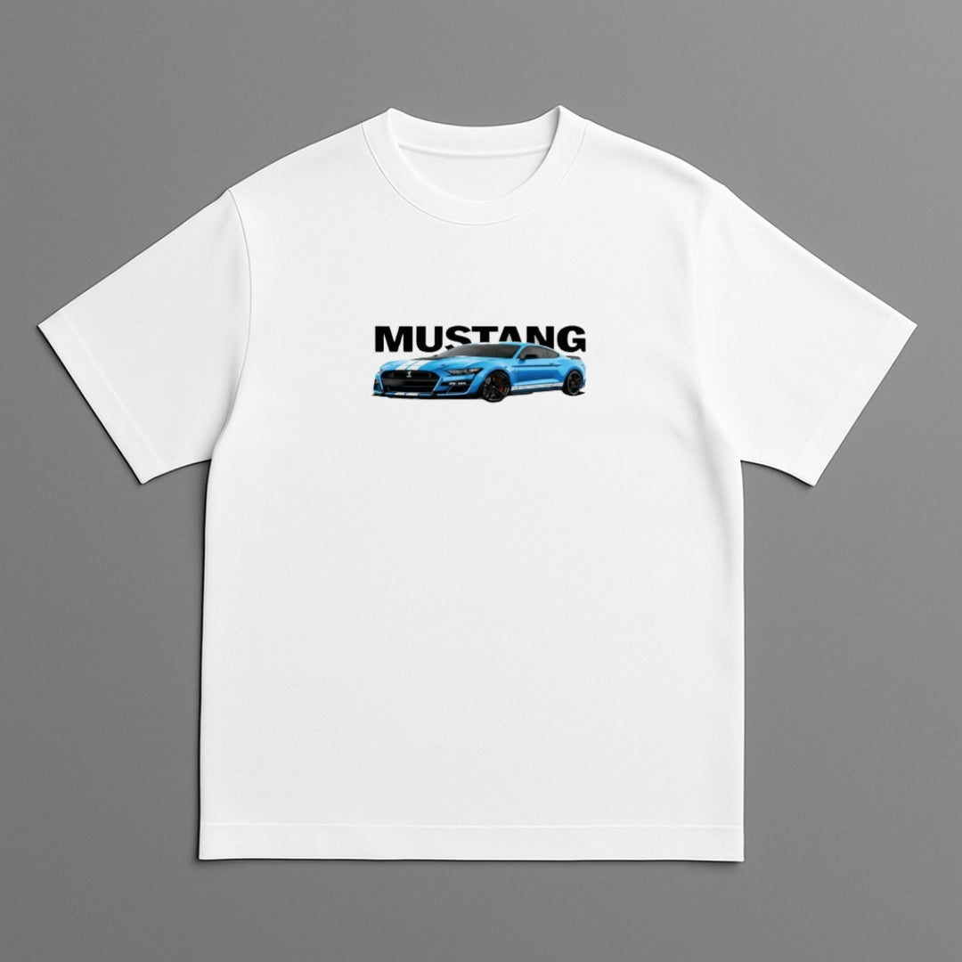 MUSTANG OVERSIZED WHITE T SHIRT