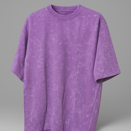 PURPLE ACID WASH OVERSIZED T-SHIRT