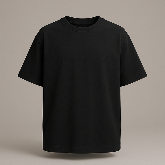 PLAIN BLACK OVERSIZED T-SHIRT